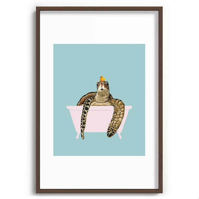 Sea Turtle in Bathtub Framed Art Print Gallery Image 94