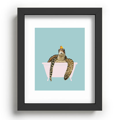 Sea Turtle in Bathtub Framed Art Print Gallery Image 78