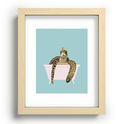 Sea Turtle in Bathtub Framed Art Print Gallery Image 96
