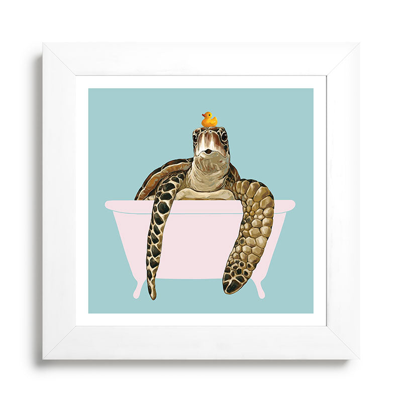 Sea Turtle in Bathtub Framed Art Print Gallery Image 79