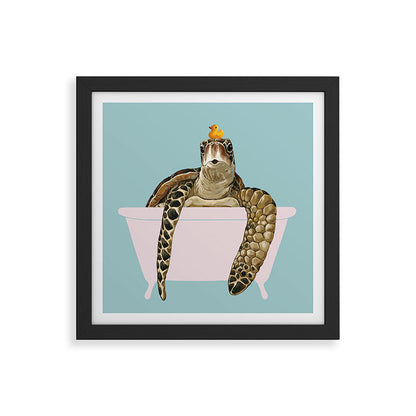 Sea Turtle in Bathtub Framed Art Print Gallery Image 50