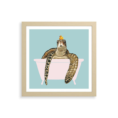 Sea Turtle in Bathtub Framed Art Print Gallery Image 71