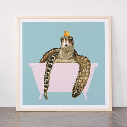 Sea Turtle in Bathtub Framed Art Print Gallery Image 77