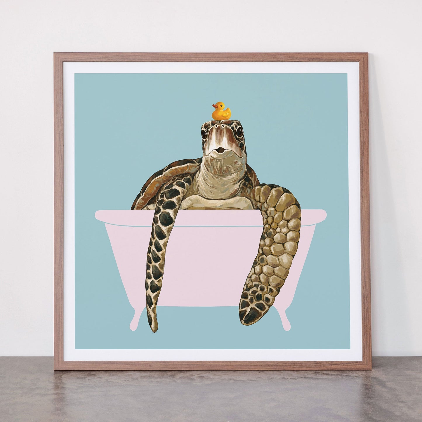 Sea Turtle in Bathtub Framed Art Print Gallery Image 66