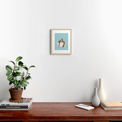 Sea Turtle in Bathtub Framed Art Print Gallery Image 22