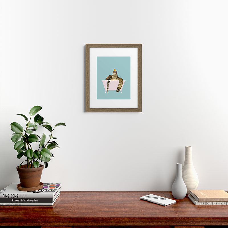 Sea Turtle in Bathtub Framed Art Print Gallery Image 53
