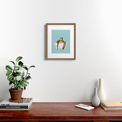 Sea Turtle in Bathtub Framed Art Print Gallery Image 15