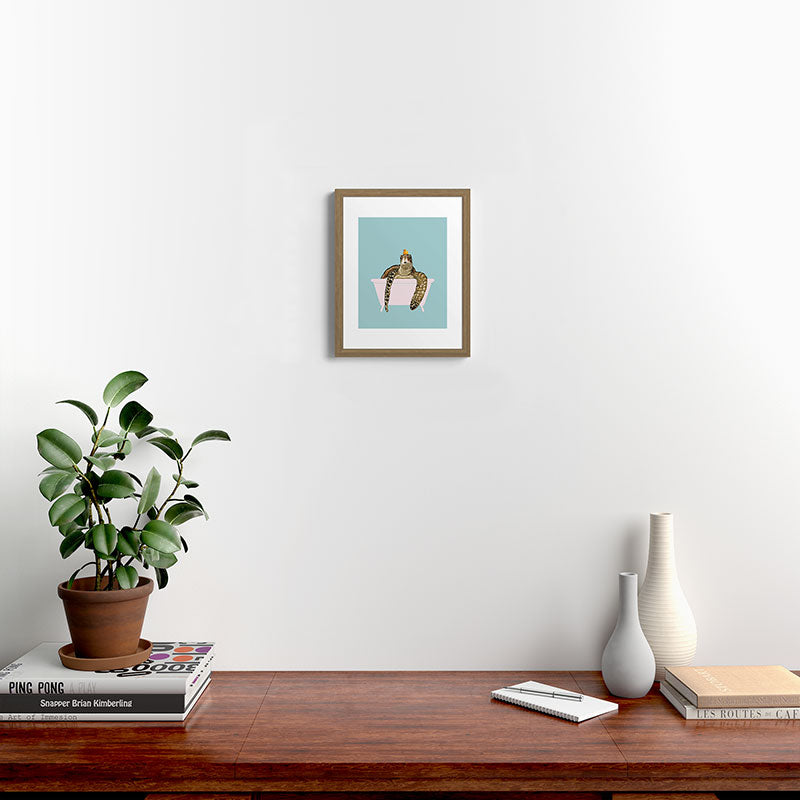 Sea Turtle in Bathtub Framed Art Print Gallery Image 12