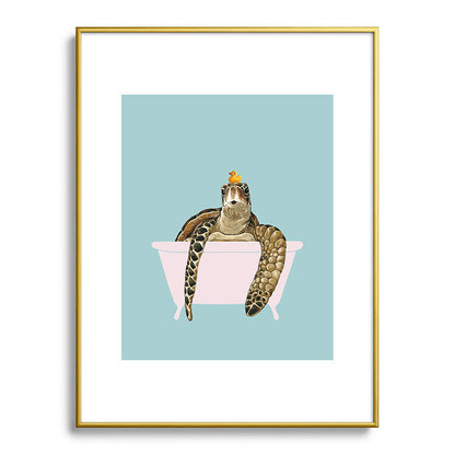 Sea Turtle in Bathtub Framed Art Print Gallery Image 124