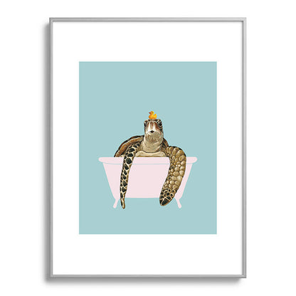 Sea Turtle in Bathtub Framed Art Print Gallery Image 134