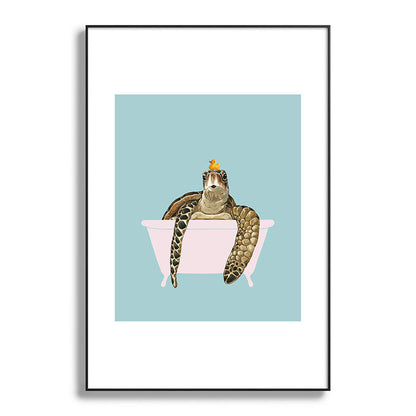 Sea Turtle in Bathtub Framed Art Print Gallery Image 119