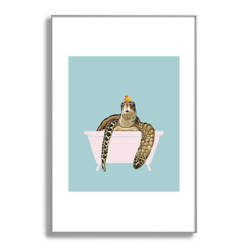 Sea Turtle in Bathtub Framed Art Print Gallery Image 138