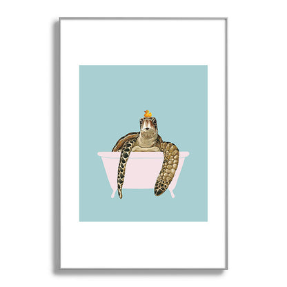 Sea Turtle in Bathtub Framed Art Print Gallery Image 138