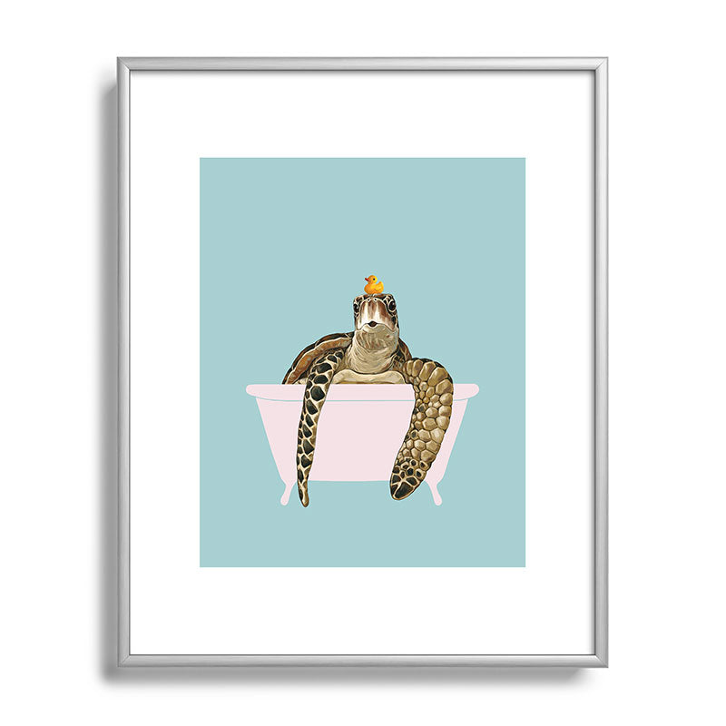 Sea Turtle in Bathtub Framed Art Print Gallery Image 131