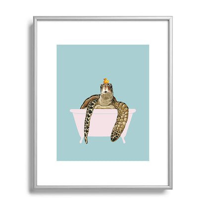 Sea Turtle in Bathtub Framed Art Print Gallery Image 129