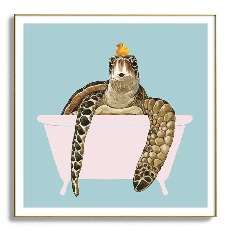 Sea Turtle in Bathtub Framed Art Print Gallery Image 139