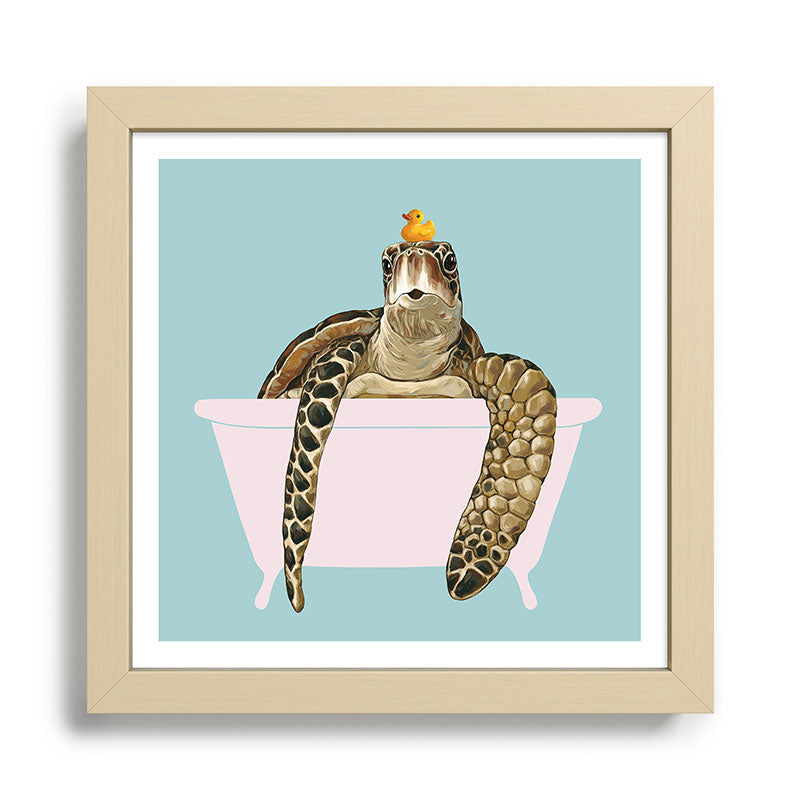 Sea Turtle in Bathtub Framed Art Print Gallery Image 24