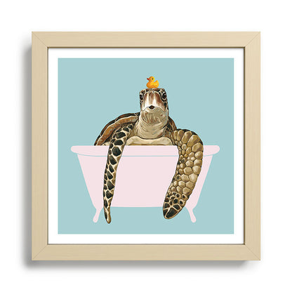 Sea Turtle in Bathtub Framed Art Print Gallery Image 24