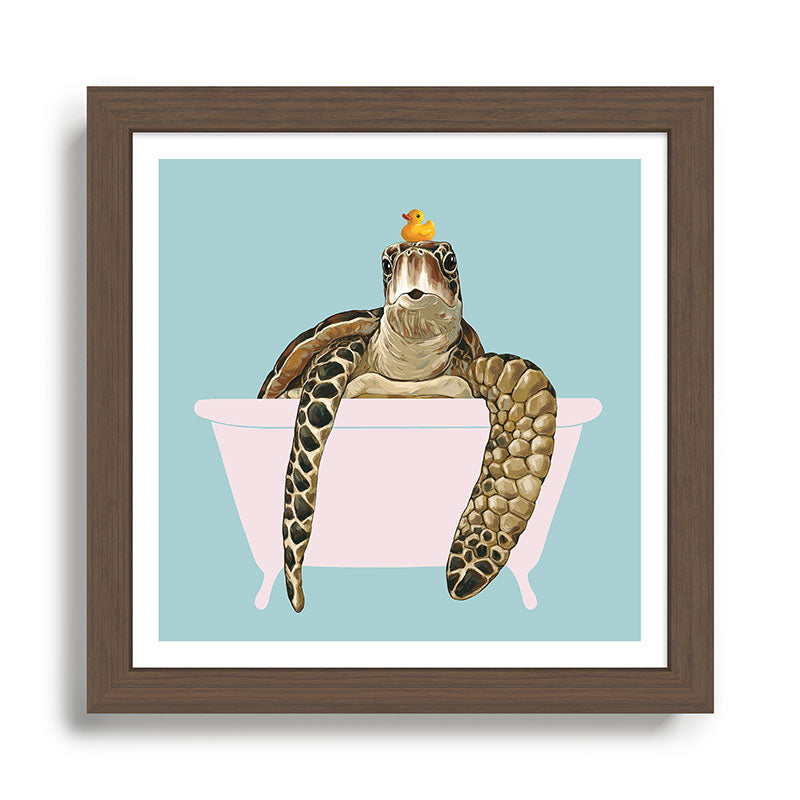 Sea Turtle in Bathtub Framed Art Print Gallery Image 13