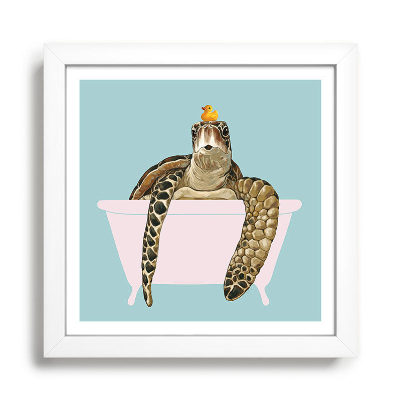 Sea Turtle in Bathtub Framed Art Print Gallery Image 35