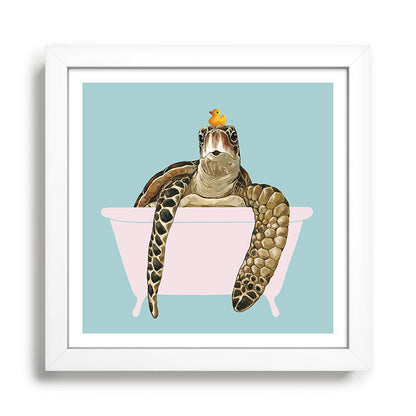 Sea Turtle in Bathtub Framed Art Print Gallery Image 35