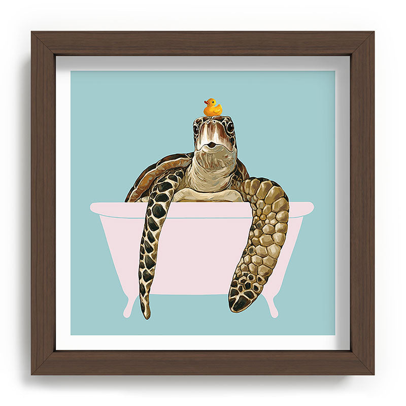 Sea Turtle in Bathtub Framed Art Print Gallery Image 98