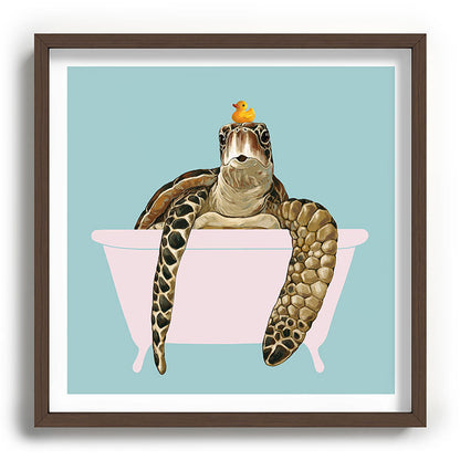 Sea Turtle in Bathtub Framed Art Print Gallery Image 101
