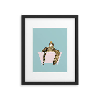 Sea Turtle in Bathtub Framed Art Print Gallery Image 5