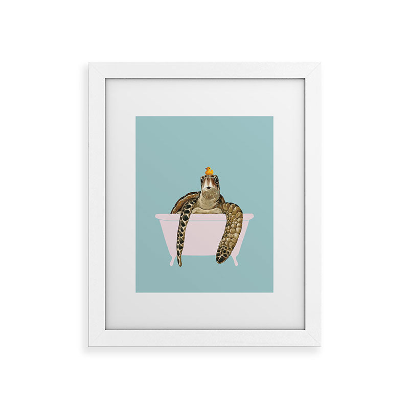 Sea Turtle in Bathtub Framed Art Print Gallery Image 74