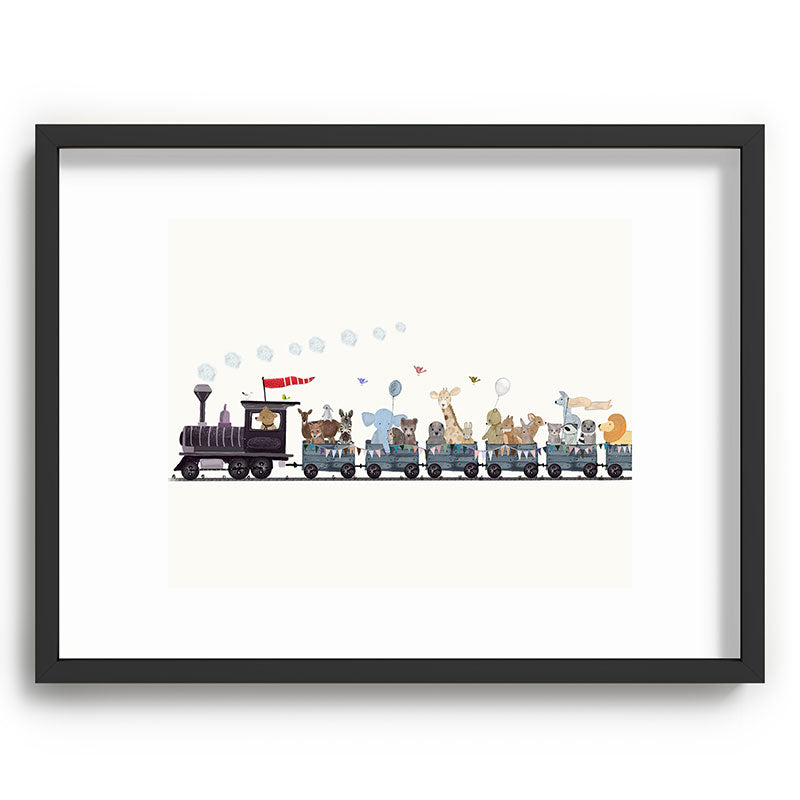 big little nursery nature train Framed Art Print Gallery Image 83