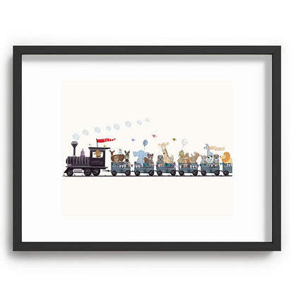 big little nursery nature train Framed Art Print Gallery Image 83