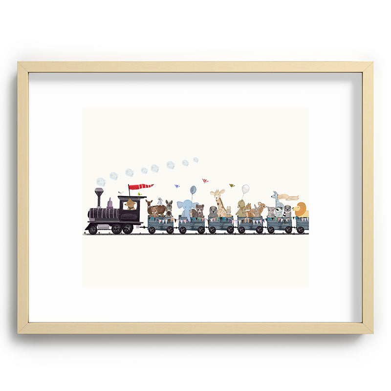 big little nursery nature train Framed Art Print Gallery Image 99