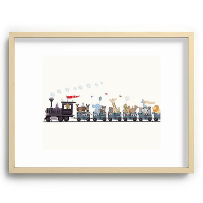 big little nursery nature train Framed Art Print Gallery Image 99