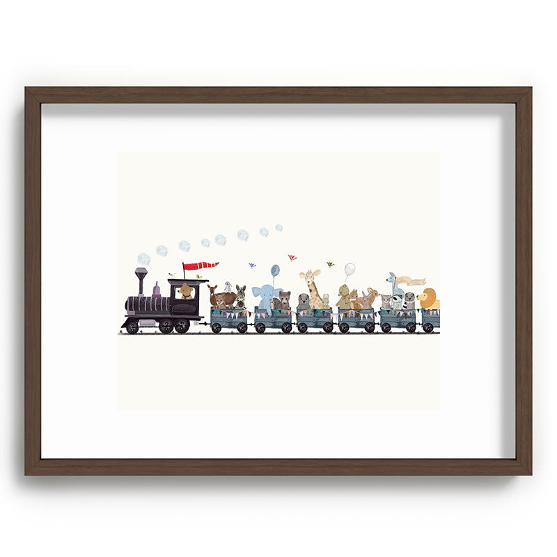 big little nursery nature train Framed Art Print Gallery Image 92