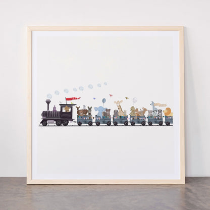 big little nursery nature train Framed Art Print Gallery Image 77