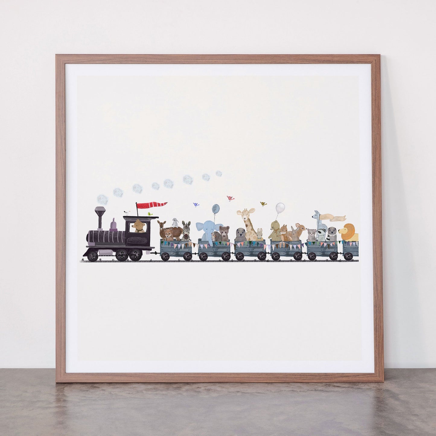 big little nursery nature train Framed Art Print Gallery Image 66