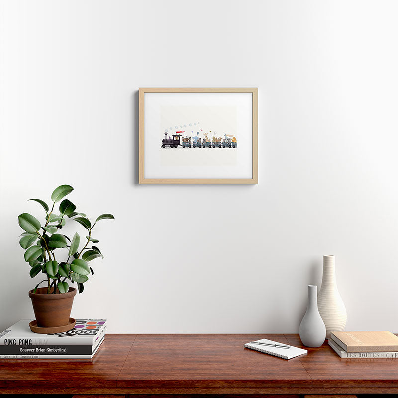 big little nursery nature train Framed Art Print Gallery Image 25