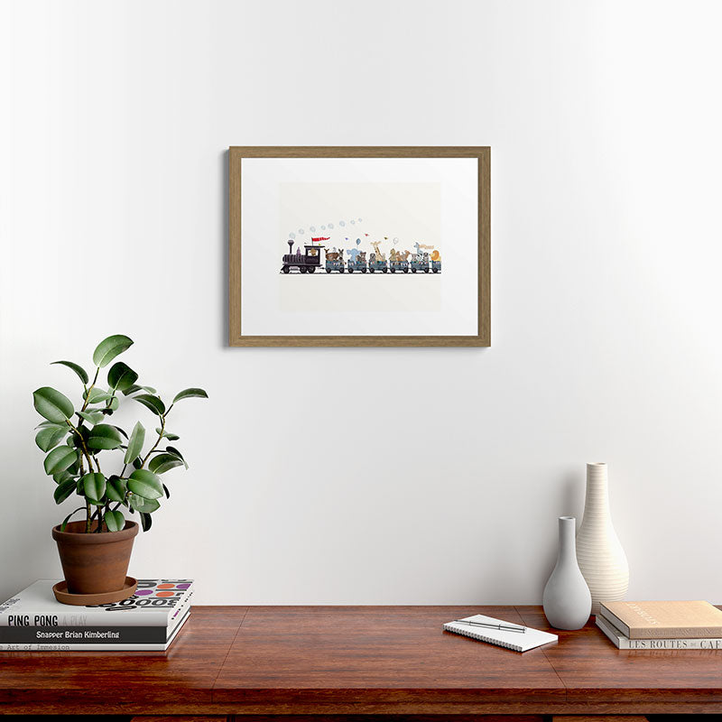 big little nursery nature train Framed Art Print Gallery Image 54