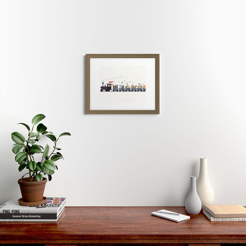 big little nursery nature train Framed Art Print Gallery Image 53