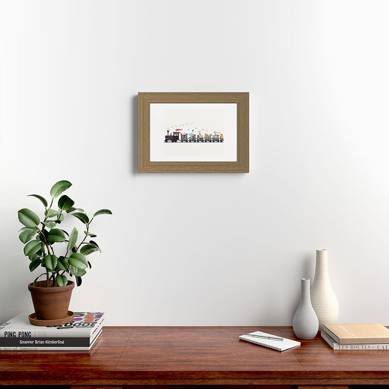 big little nursery nature train Framed Art Print Gallery Image 52