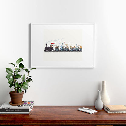 big little nursery nature train Framed Art Print Gallery Image 37