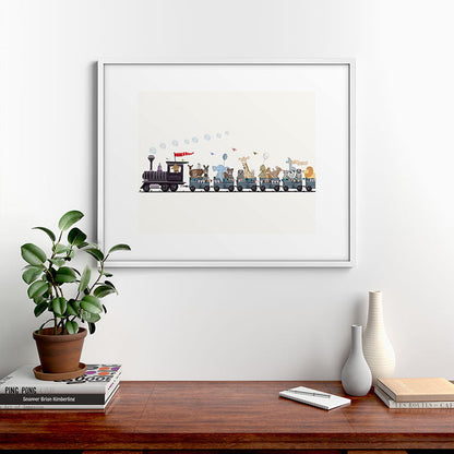big little nursery nature train Framed Art Print Gallery Image 39