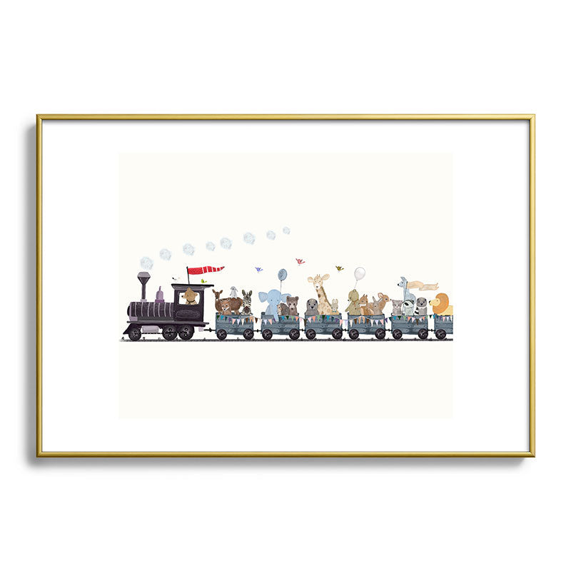 big little nursery nature train Framed Art Print Gallery Image 123