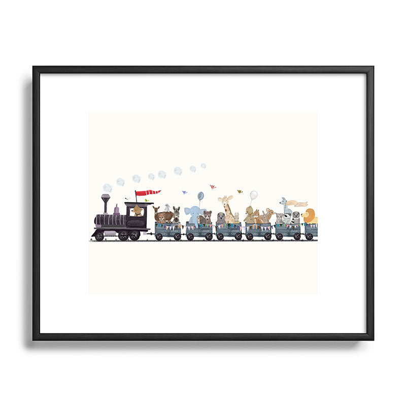 big little nursery nature train Framed Art Print Gallery Image 111