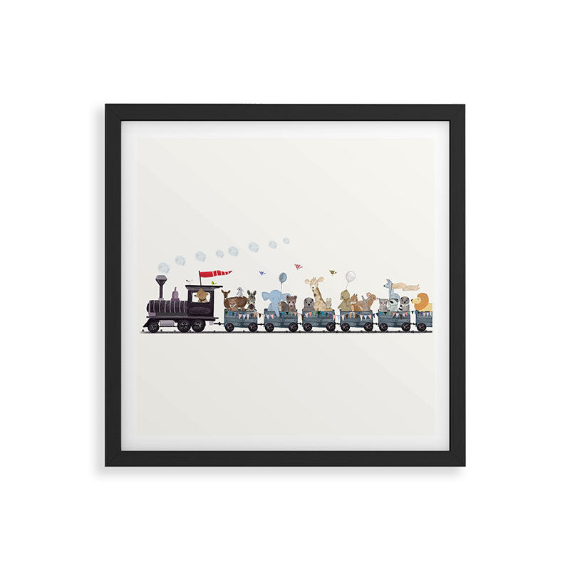 big little nursery nature train Framed Art Print Gallery Image 7
