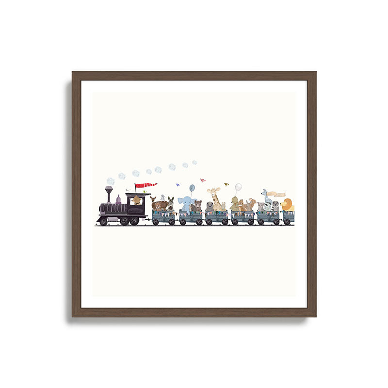 big little nursery nature train Framed Art Print Gallery Image 17
