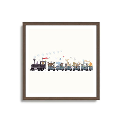 big little nursery nature train Framed Art Print Gallery Image 17