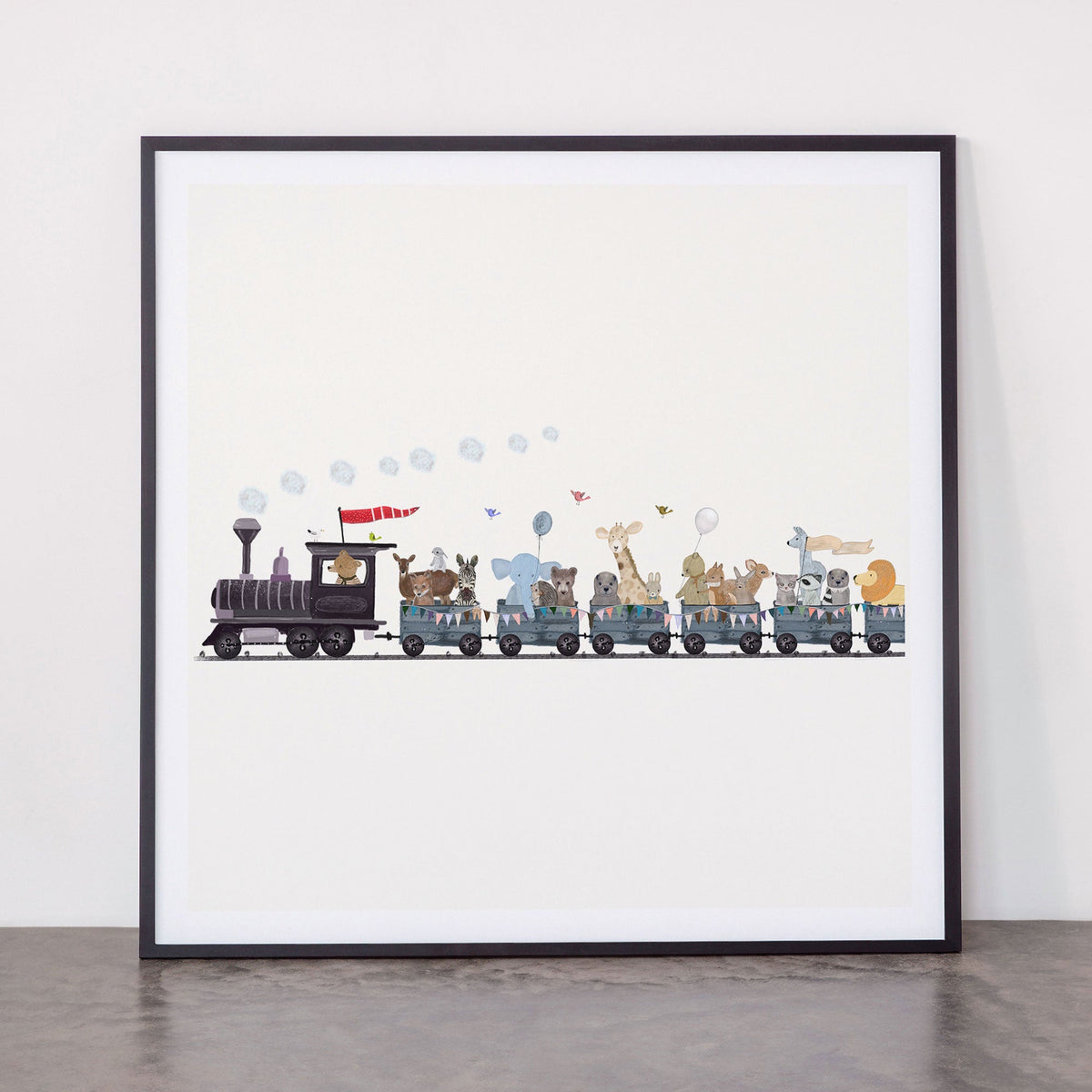 big little nursery nature train Framed Art Print Gallery Image 11
