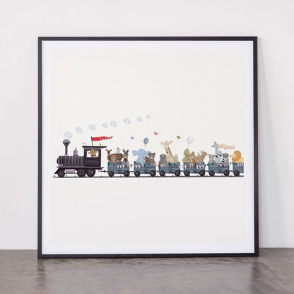 big little nursery nature train Framed Art Print Gallery Image 11