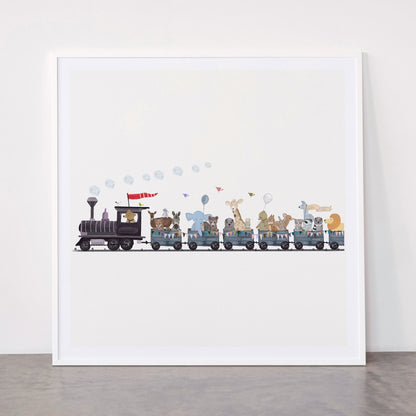 big little nursery nature train Framed Art Print Gallery Image 43